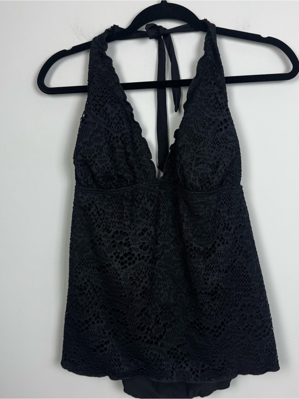 MOSSIMO | Black Lace Swim Tankini Top Women’s Size X-Large - Picture 2 of 8
